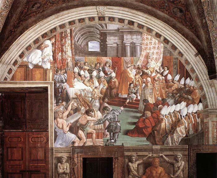 RAFFAELLO Sanzio The Coronation of Charlemagne oil painting picture